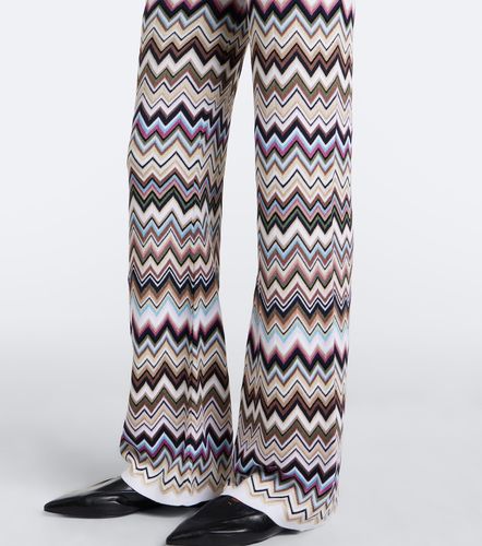 Zigzag knitted wide-leg pants - Missoni - Modalova