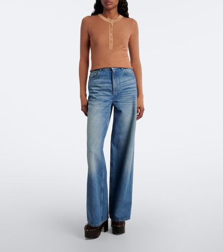 Chloe Ribbed-knit wool Henley shirt - Chloe - Modalova