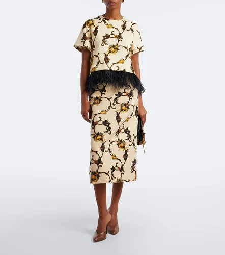 La Scala fringed printed cotton T-shirt - La DoubleJ - Modalova