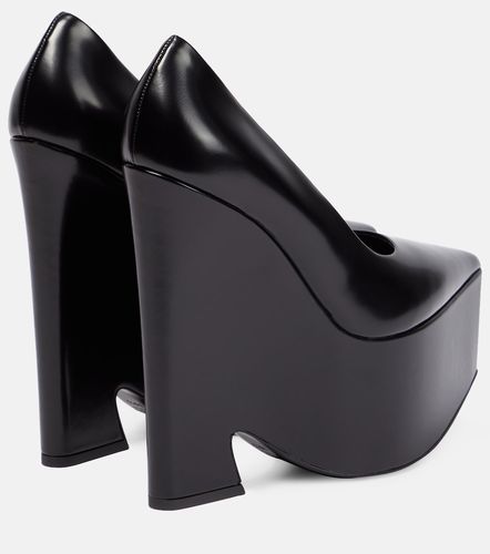Tempest leather platform pumps - Versace - Modalova