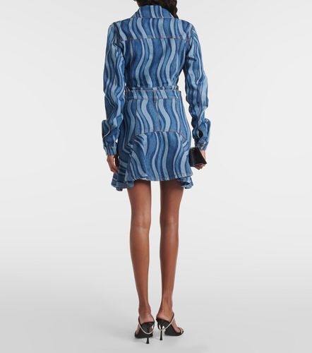 Minifalda Sunray de denim con volantes - Area - Modalova