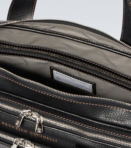 Leather briefcase - Brunello Cucinelli - Modalova