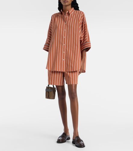 Camicia in misto cotone a righe - Brunello Cucinelli - Modalova