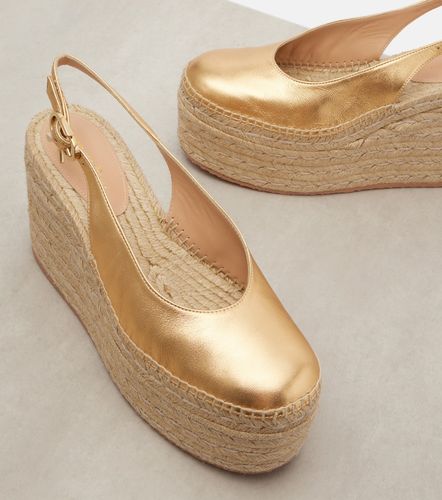 Espadrillas in pelle con zeppa - Gianvito Rossi - Modalova