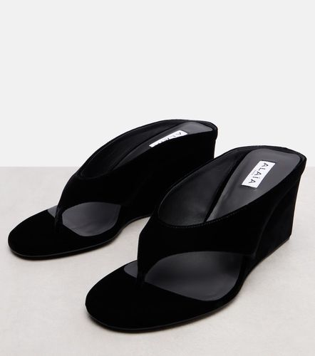 Alaïa Wedge-Sandalen aus Samt - Alaia - Modalova
