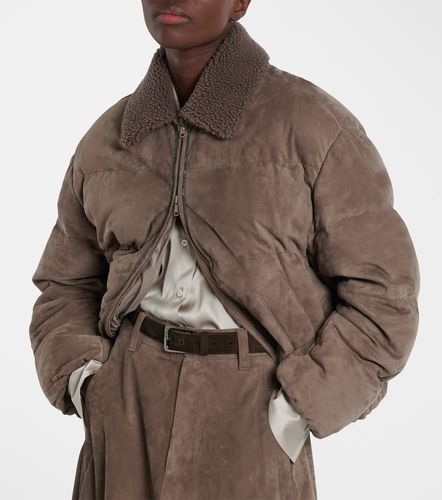 Suede down jacket - Brunello Cucinelli - Modalova