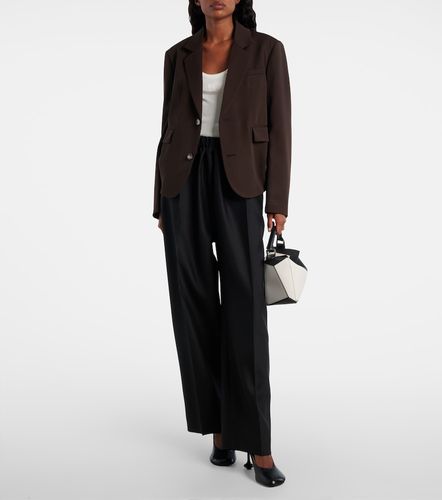 Pantaloni a gamba larga in lana e seta - Loewe - Modalova