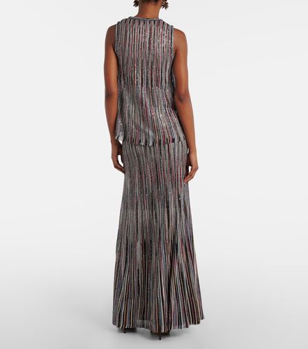 Gonna lunga in lamé a righe - Missoni - Modalova