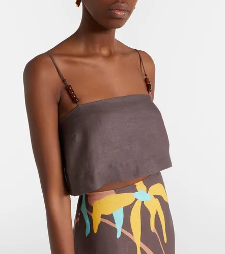 Chianti beaded linen crop top - Faithfull - Modalova