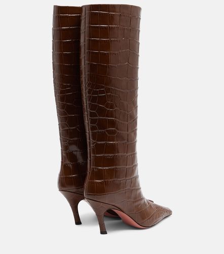 Botas altas Mona de piel grabada - Amina Muaddi - Modalova