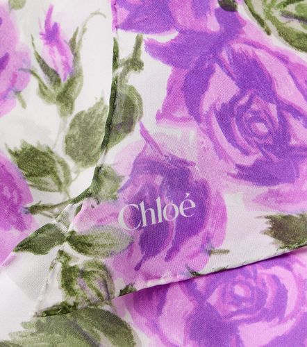Chloé Sciarpa Chloé Bloom in seta con stampa floreale - Chloe - Modalova