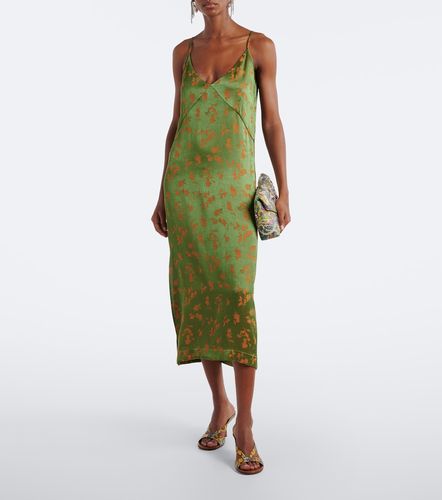 Abito sottoveste in raso jacquard floreale - Dries Van Noten - Modalova