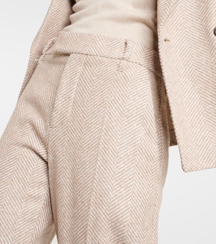 Pantaloni flared Chevron in misto lana - Brunello Cucinelli - Modalova