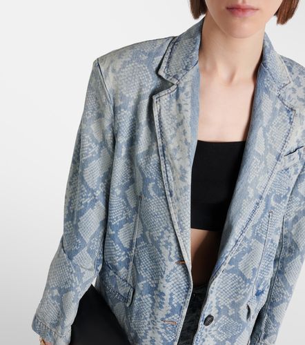 Blazer de denim con efecto serpiente - Sportmax - Modalova