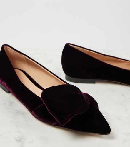 Bailarinas de terciopelo con lazo - Gianvito Rossi - Modalova