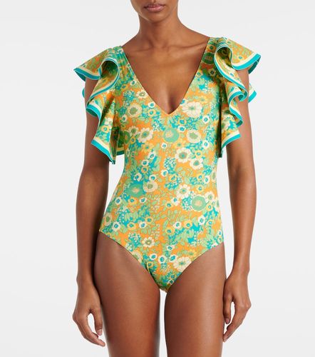 Cristina ruffled printed swimsuit - Alemais - Modalova