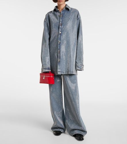 Jeans a gamba larga con cristalli - Stella McCartney - Modalova