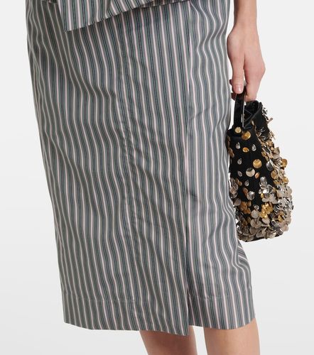Gonna midi in popeline di cotone a righe - Dries Van Noten - Modalova