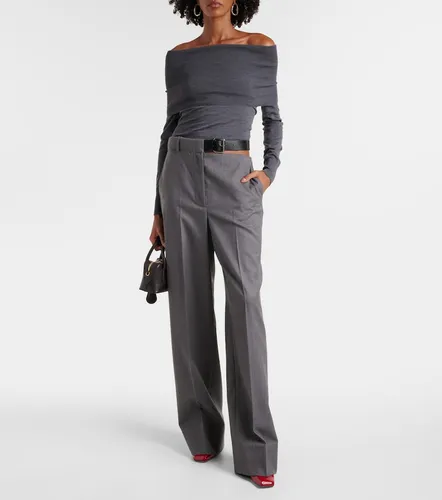 Gerade Hose aus Wollflanell - Stella McCartney - Modalova