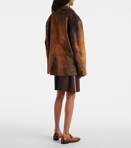Miu Miu Giacca oversize in suede - Miu Miu - Modalova