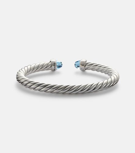 Cable FlexÂ® sterling bracelet with diamonds and blue topaz - David Yurman - Modalova