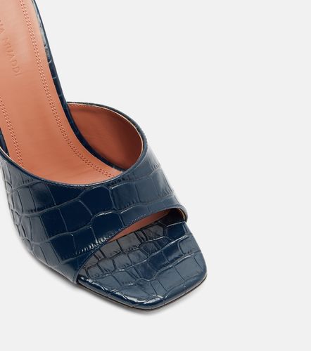 Lupita croc-effect leather mules - Amina Muaddi - Modalova