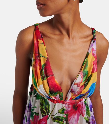 Top in chiffon con stampa floreale - Dolce&Gabbana - Modalova