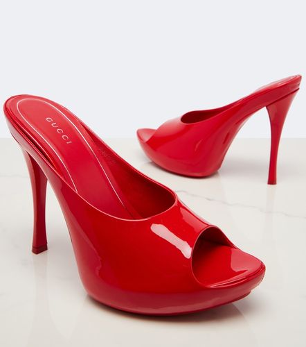 Gucci Patent leather platform mules - Gucci - Modalova