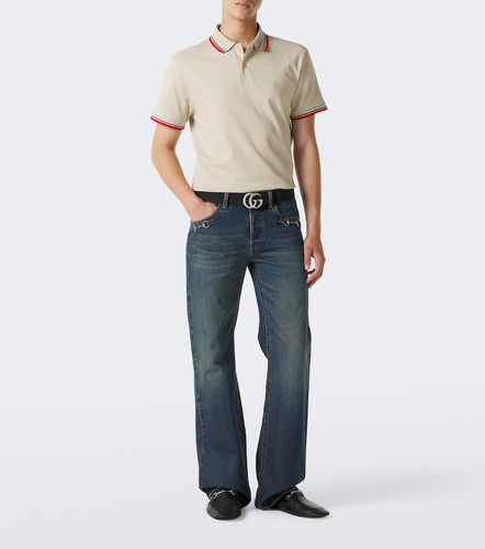 Polo de piqué en mezcla de algodón - Gucci - Modalova