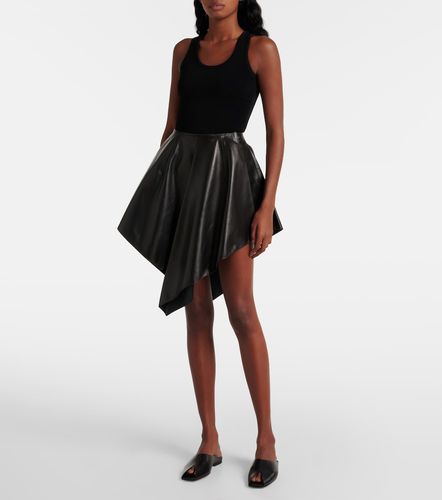 Alaia Asymmetric leather miniskirt - Alaia - Modalova