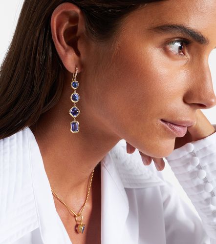 Orecchini pendenti Cascade in 18kt con diamanti e tanzanite - Octavia Elizabeth - Modalova