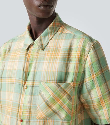 Camicia in lino a quadri con corniola - God's True Cashmere - Modalova