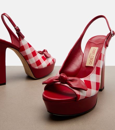 Ziva checked peep-toe pumps - Jimmy Choo - Modalova