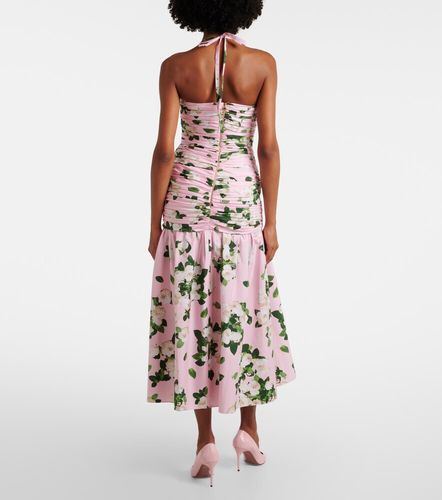 Abito midi in misto cotone con stampa - Carolina Herrera - Modalova