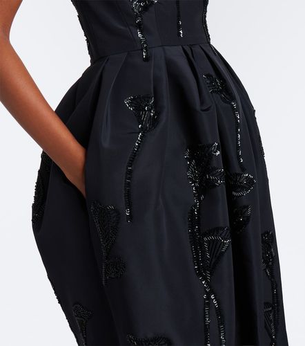 Vestido bustier de seda con adornos - Carolina Herrera - Modalova