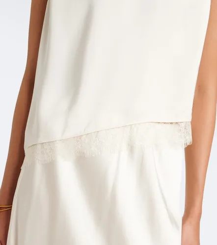 Vince Lace-trimmed satin top - Vince - Modalova