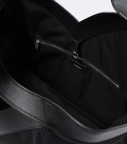 Y Large leather-trimmed tote bag - Saint Laurent - Modalova