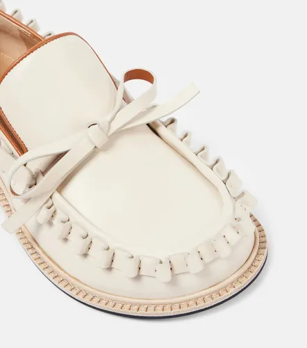 Ruffled leather moccasins - JW Anderson - Modalova