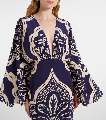 Vestido largo de seda estampado - Johanna Ortiz - Modalova