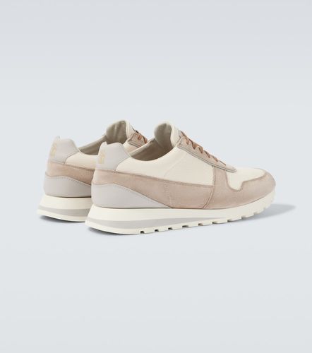 Sneakers in pelle con suede - Brunello Cucinelli - Modalova