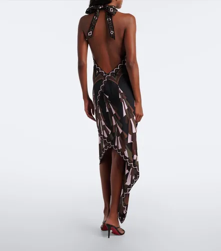Vestido midi Baiadera de seda estampado - Pucci - Modalova