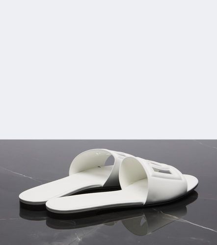 Logo cutout leather slides - Dolce&Gabbana - Modalova