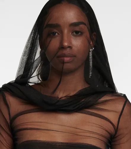 Sheer off-the-shoulder silk top - Christopher Esber - Modalova