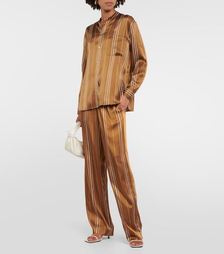 Vince Camicia in seta a righe - Vince - Modalova