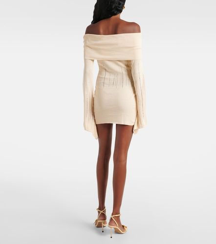 Distressed silk-blend minidress - Aya Muse - Modalova