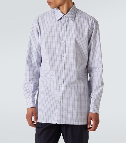 Camicia in popeline di cotone a quadri - Charvet - Modalova