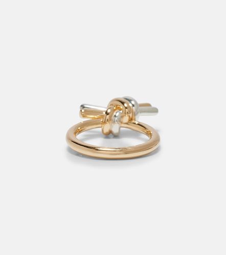 Anillo Knot de plata de ley chapado en oro - Bottega Veneta - Modalova