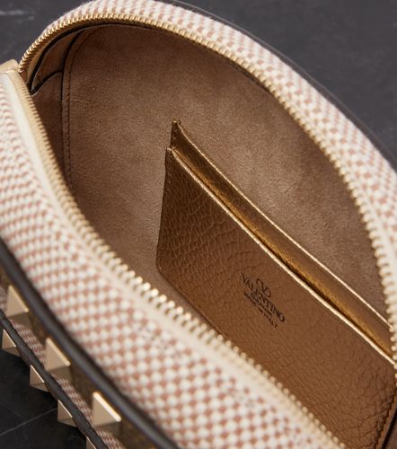 Rockstud VLogo Mini canvas shoulder bag - Valentino Garavani - Modalova