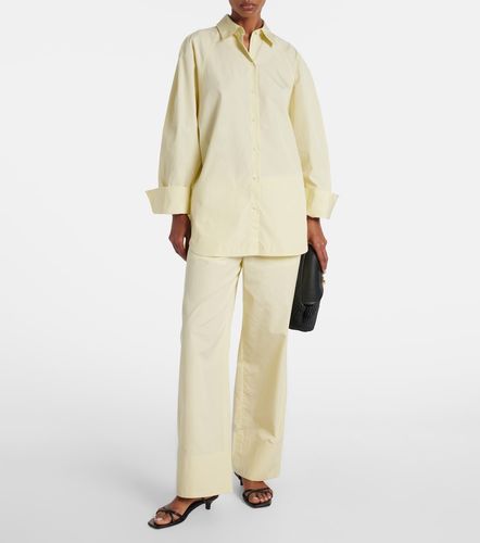 Pantalones anchos de popelín de algodón - Toteme - Modalova