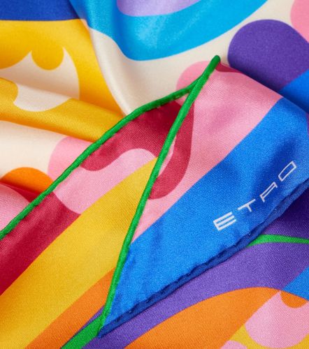 Sciarpa in twill di seta con stampa - Etro - Modalova